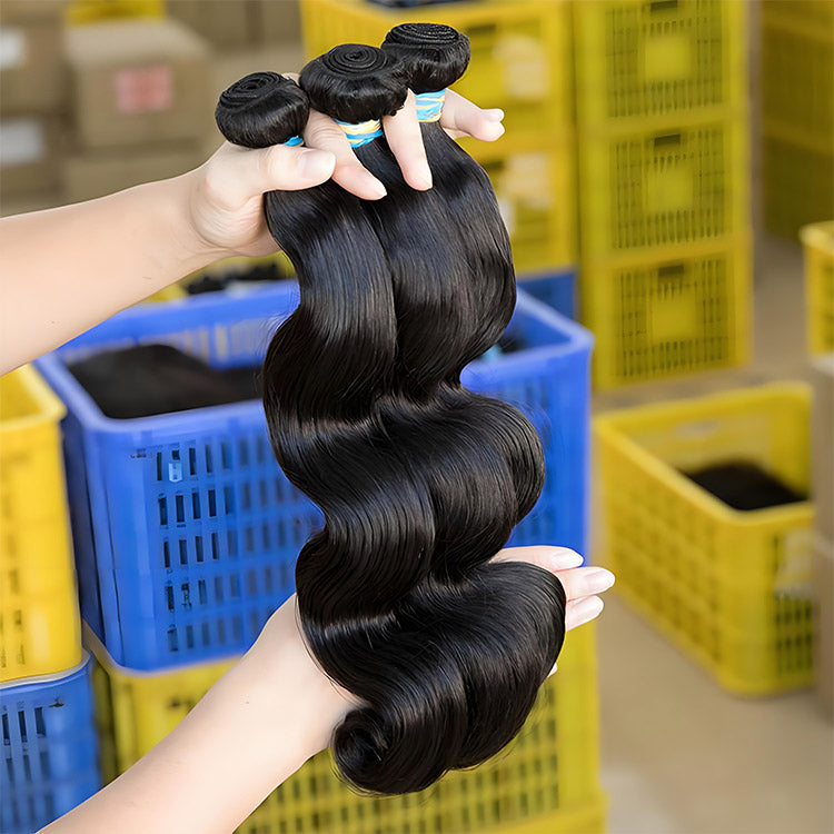 MRS Virgin Body Wave Unprocessed Human Hair Bundles 1 pc