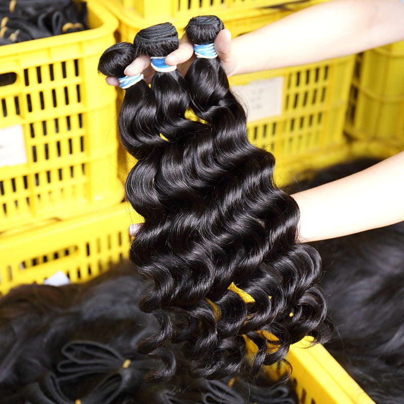 MRS Virgin Loose Wave Unprocessed Human Hair Bundles 1 pc