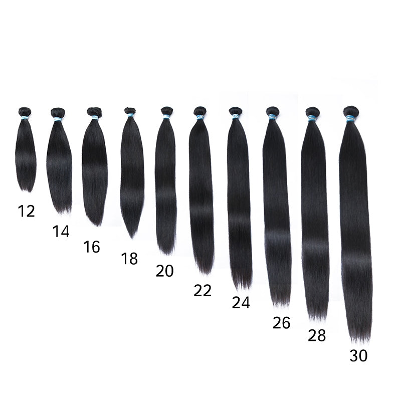 MRS Virgin Straight Unprocessed Human Hair Bundles 1 pc