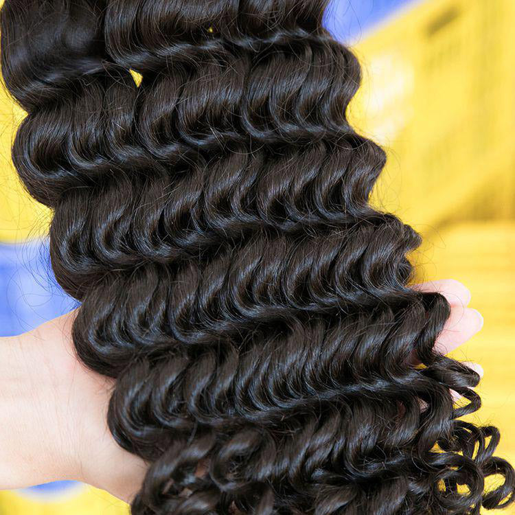 MRS Virgin Deep Wave Unprocessed Human Hair Bundles 1 pc