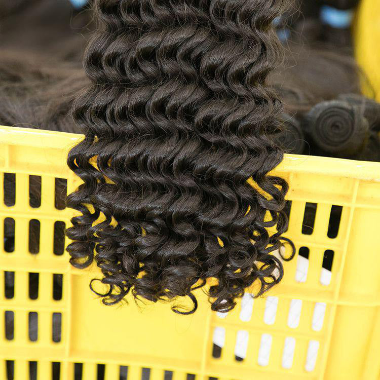 MRS Virgin Deep Wave Unprocessed Human Hair Bundles 1 pc